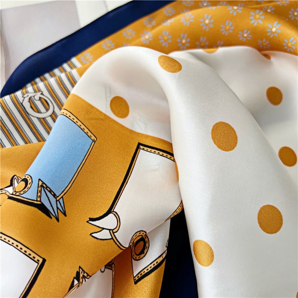 MaraSilk Pure Mulberry Silk Scarf - Square Crepe Satin MS171