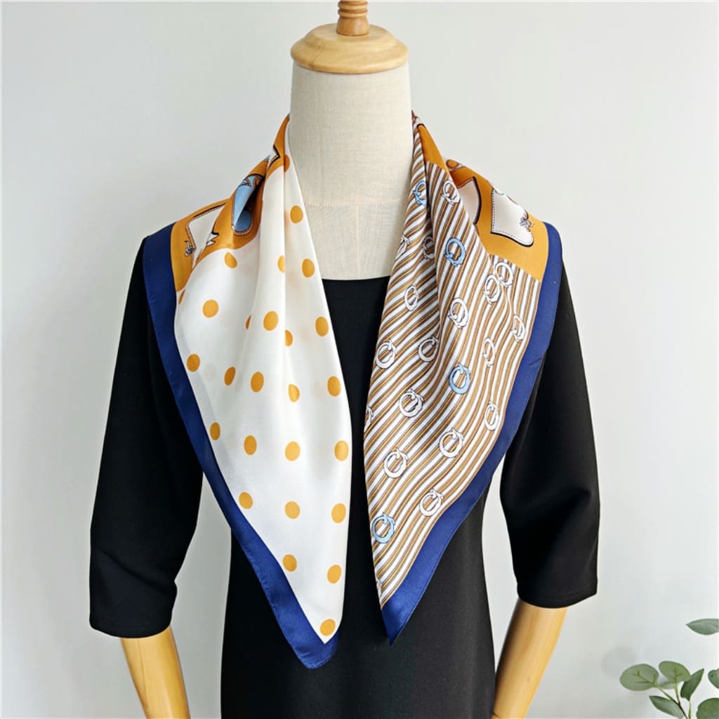 MaraSilk Pure Mulberry Silk Scarf - Square Crepe Satin MS171