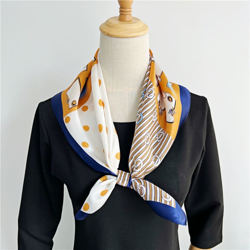 MaraSilk Pure Mulberry Silk Scarf - Square Crepe Satin MS171 25" x 25" MS17101