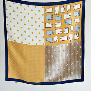 MaraSilk Pure Mulberry Silk Scarf - Square Crepe Satin MS171