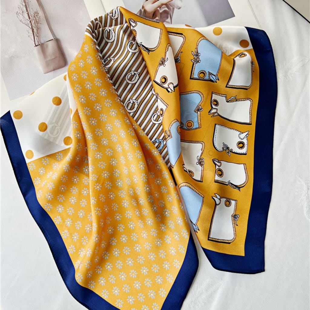 MaraSilk Pure Mulberry Silk Scarf - Square Crepe Satin MS171