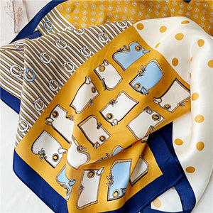 MaraSilk Pure Mulberry Silk Scarf - Square Crepe Satin MS171