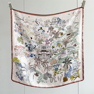 MaraSilk Pure Mulberry Silk Scarf - Square Crepe Satin MS172 25" x 25" MS17201