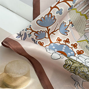 MaraSilk Pure Mulberry Silk Scarf - Square Crepe Satin MS172