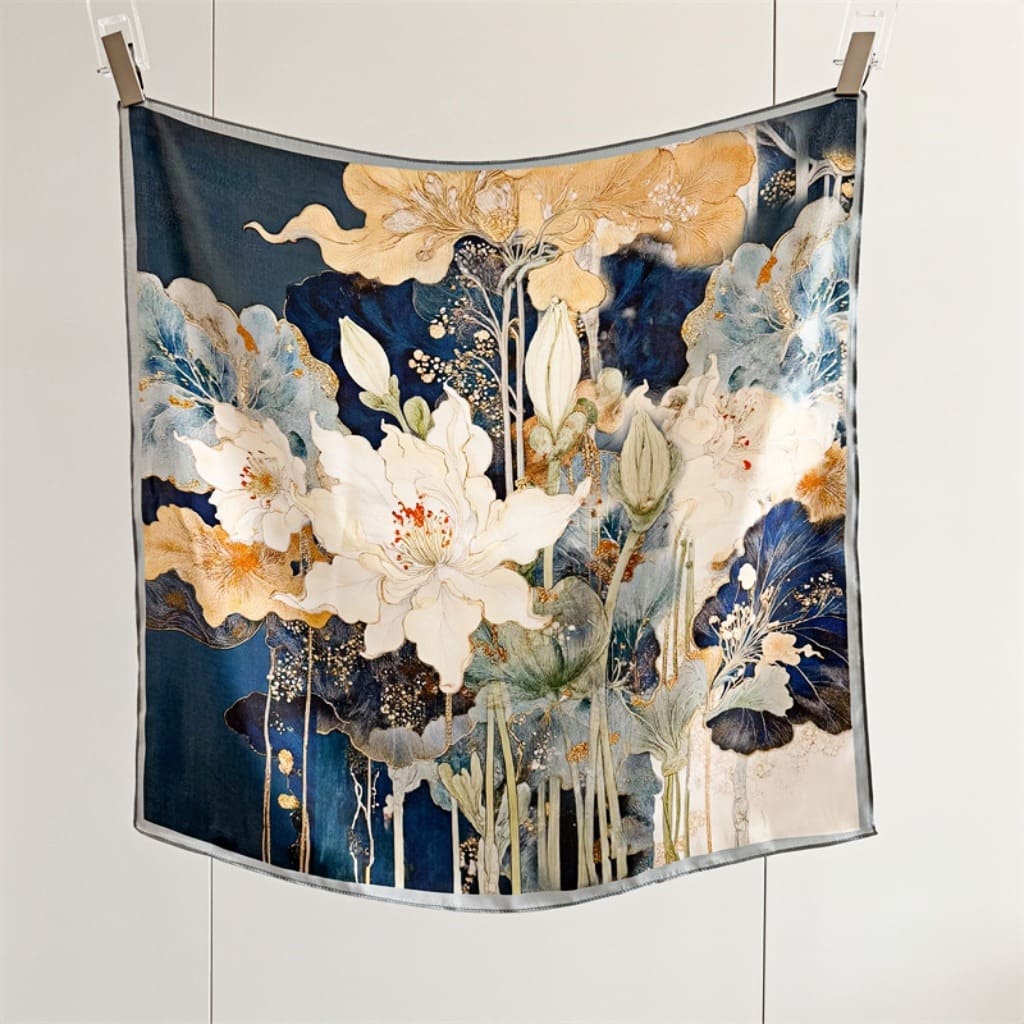 MaraSilk Pure Mulberry Silk Scarf - Square Crepe Satin MS172 25" x 25" MS17202