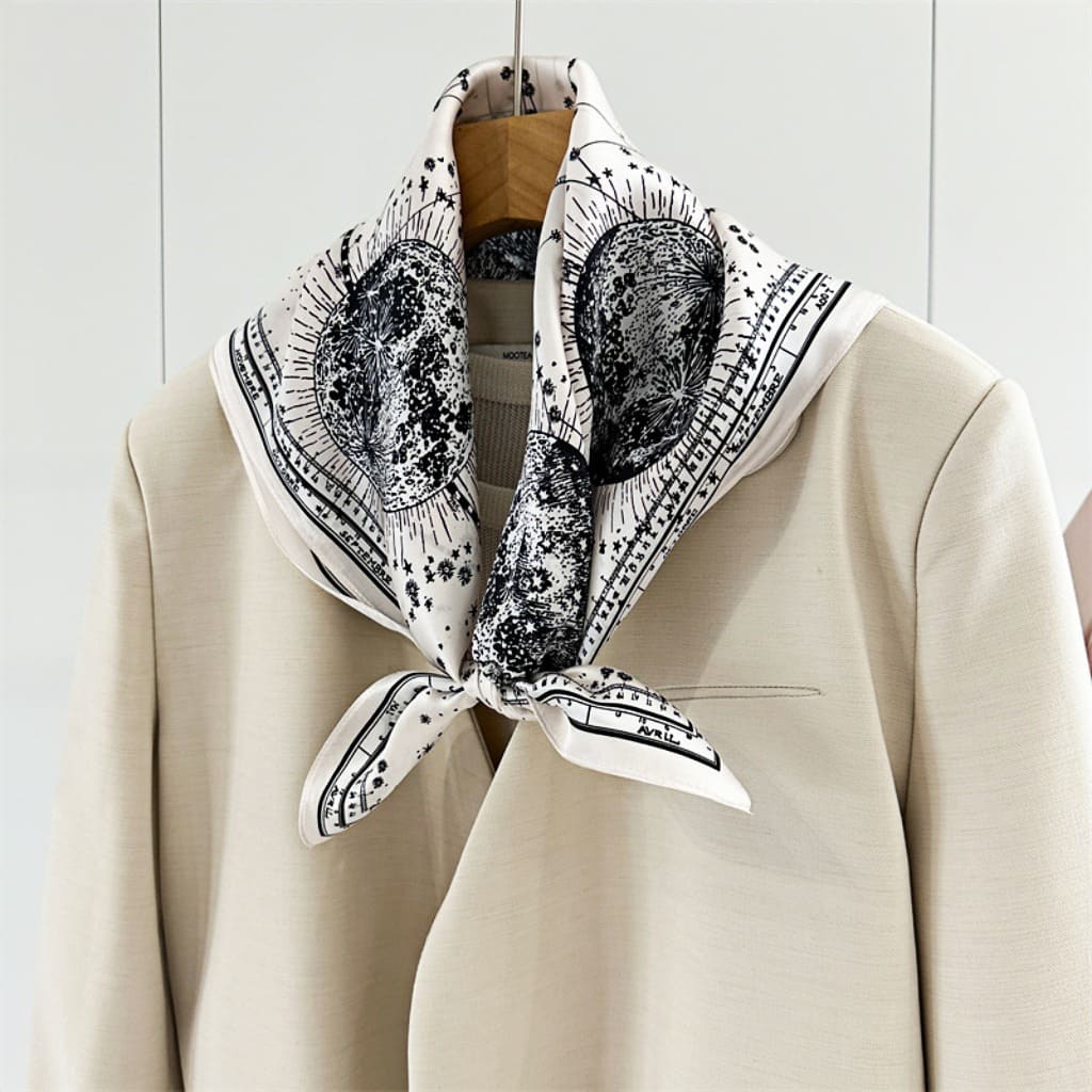 MaraSilk Pure Mulberry Silk Scarf - Square Crepe Satin MS172