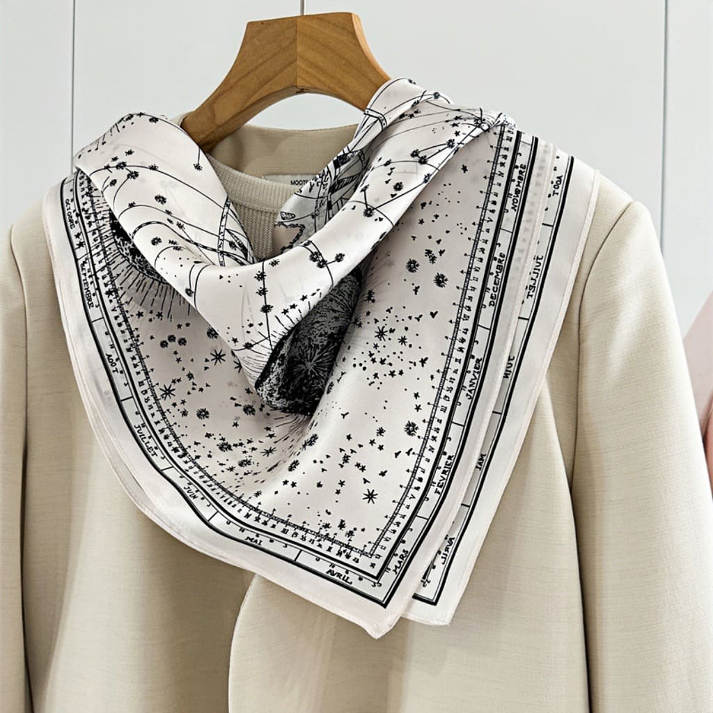 MaraSilk Pure Mulberry Silk Scarf - Square Crepe Satin MS172