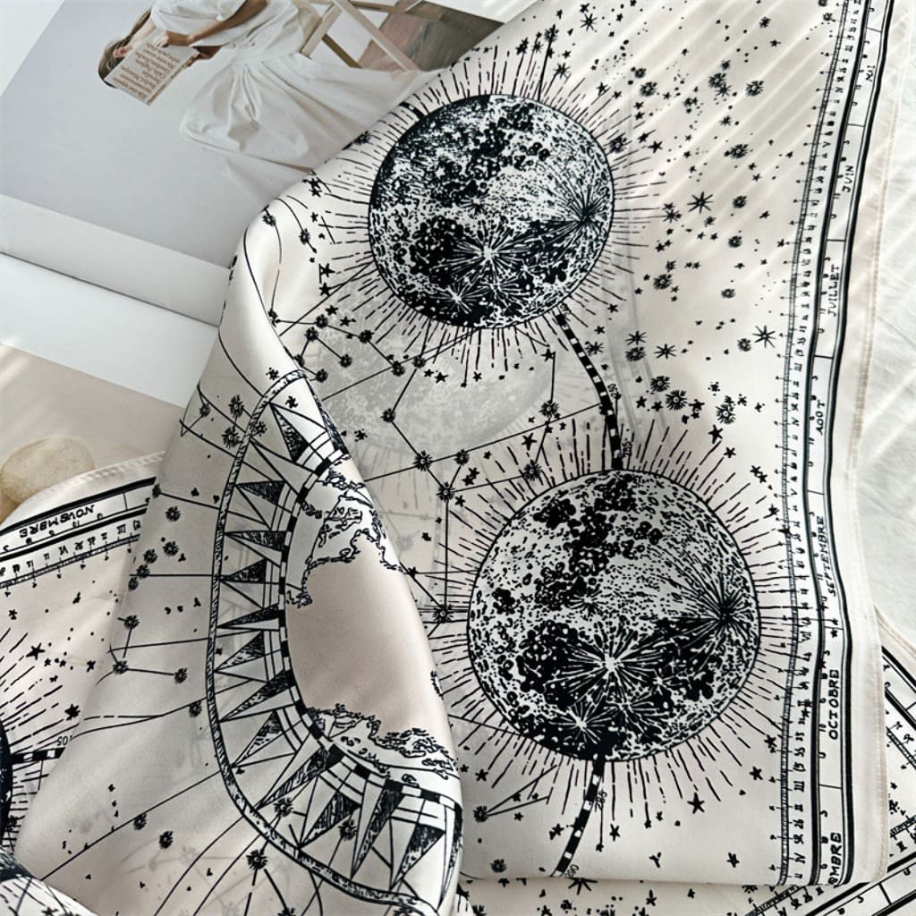 MaraSilk Pure Mulberry Silk Scarf - Square Crepe Satin MS172