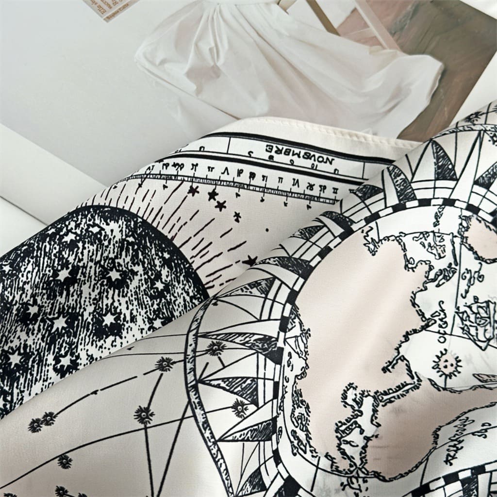 MaraSilk Pure Mulberry Silk Scarf - Square Crepe Satin MS172