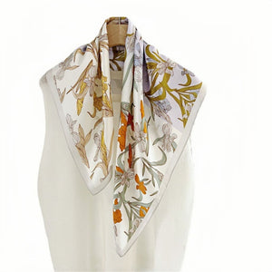 MaraSilk Pure Mulberry Silk Scarf - Square Crepe Satin MS173