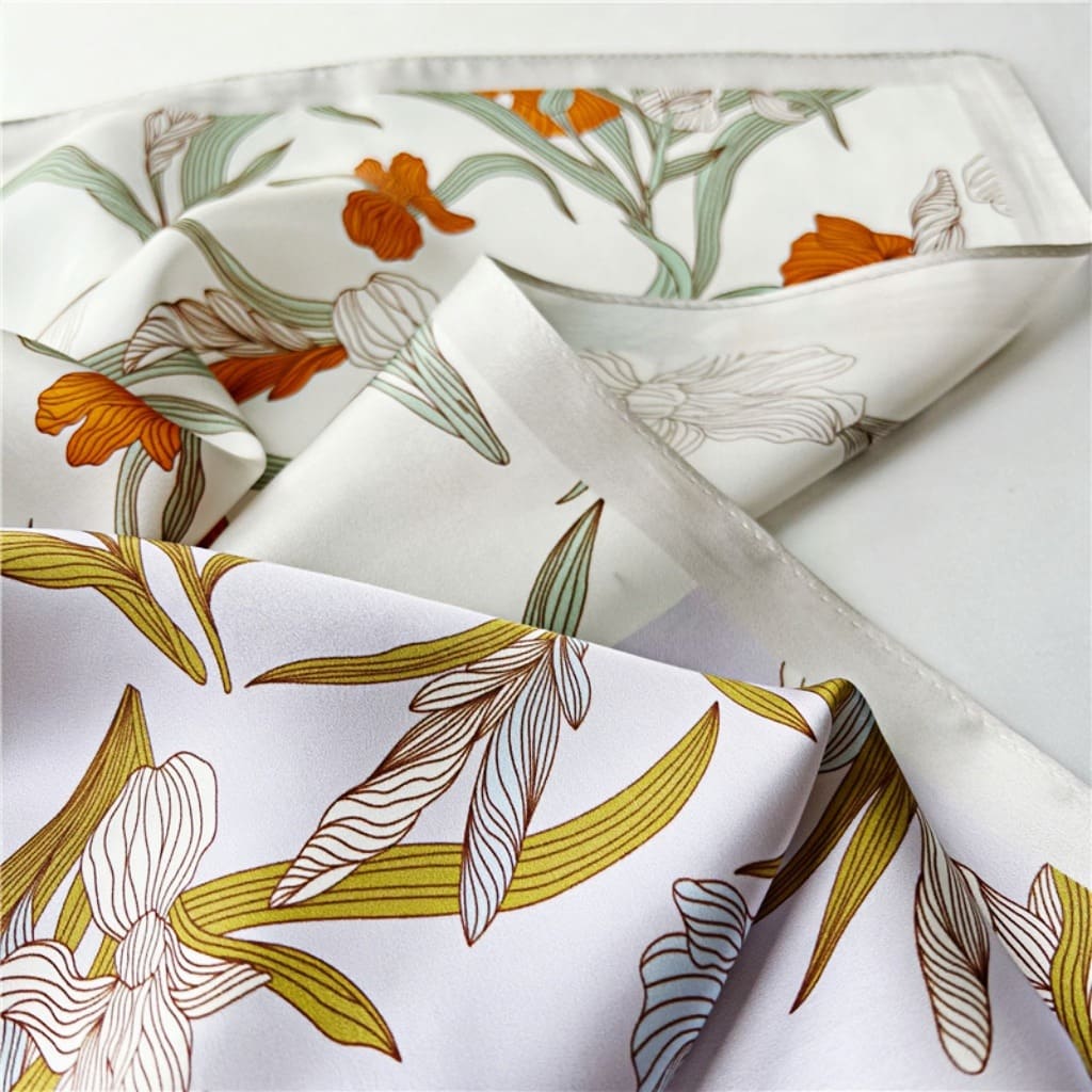 MaraSilk Pure Mulberry Silk Scarf - Square Crepe Satin MS173