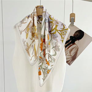 MaraSilk Pure Mulberry Silk Scarf - Square Crepe Satin MS173
