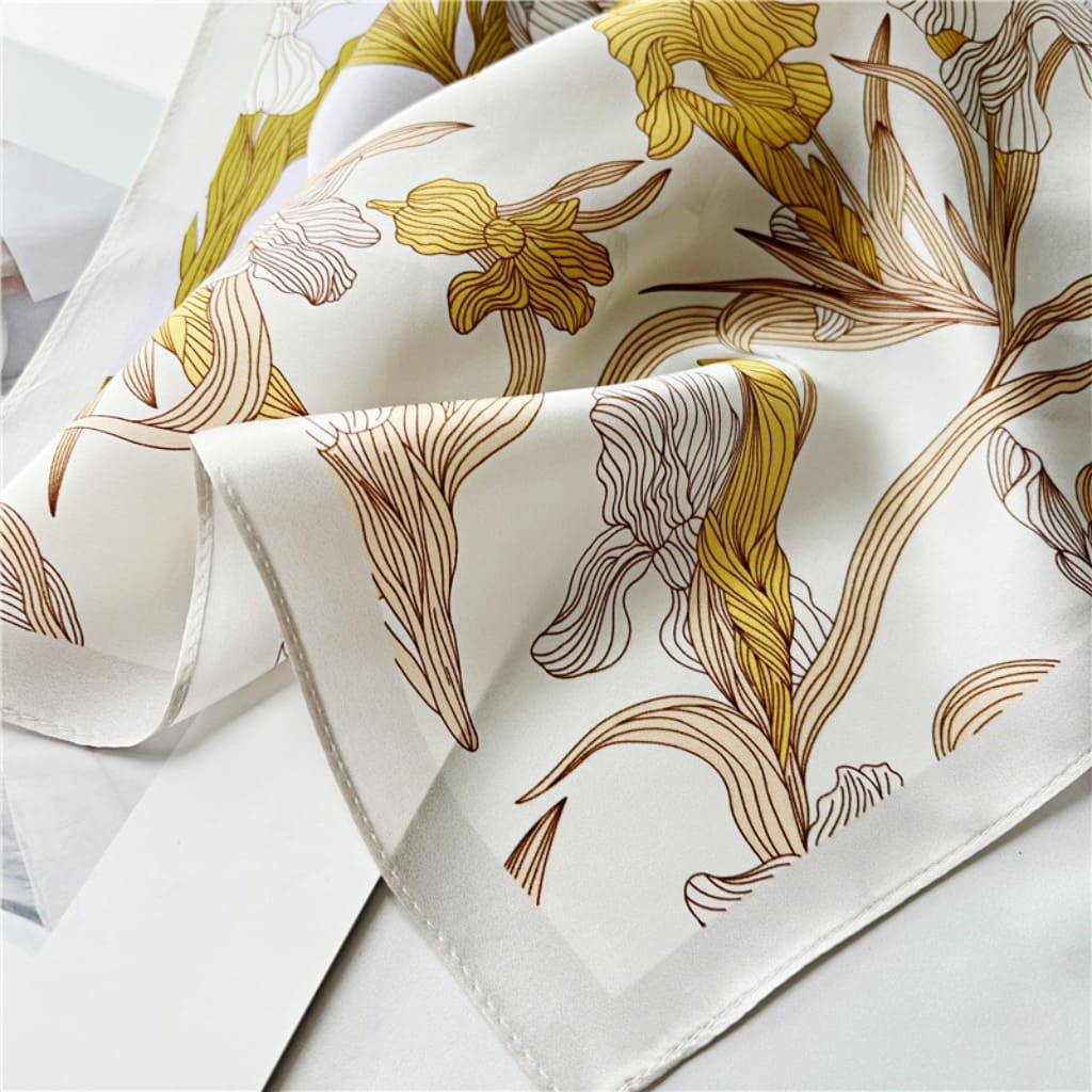 MaraSilk Pure Mulberry Silk Scarf - Square Crepe Satin MS173