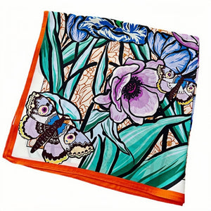 MaraSilk Pure Mulberry Silk Scarf - Square Crepe Satin MS174