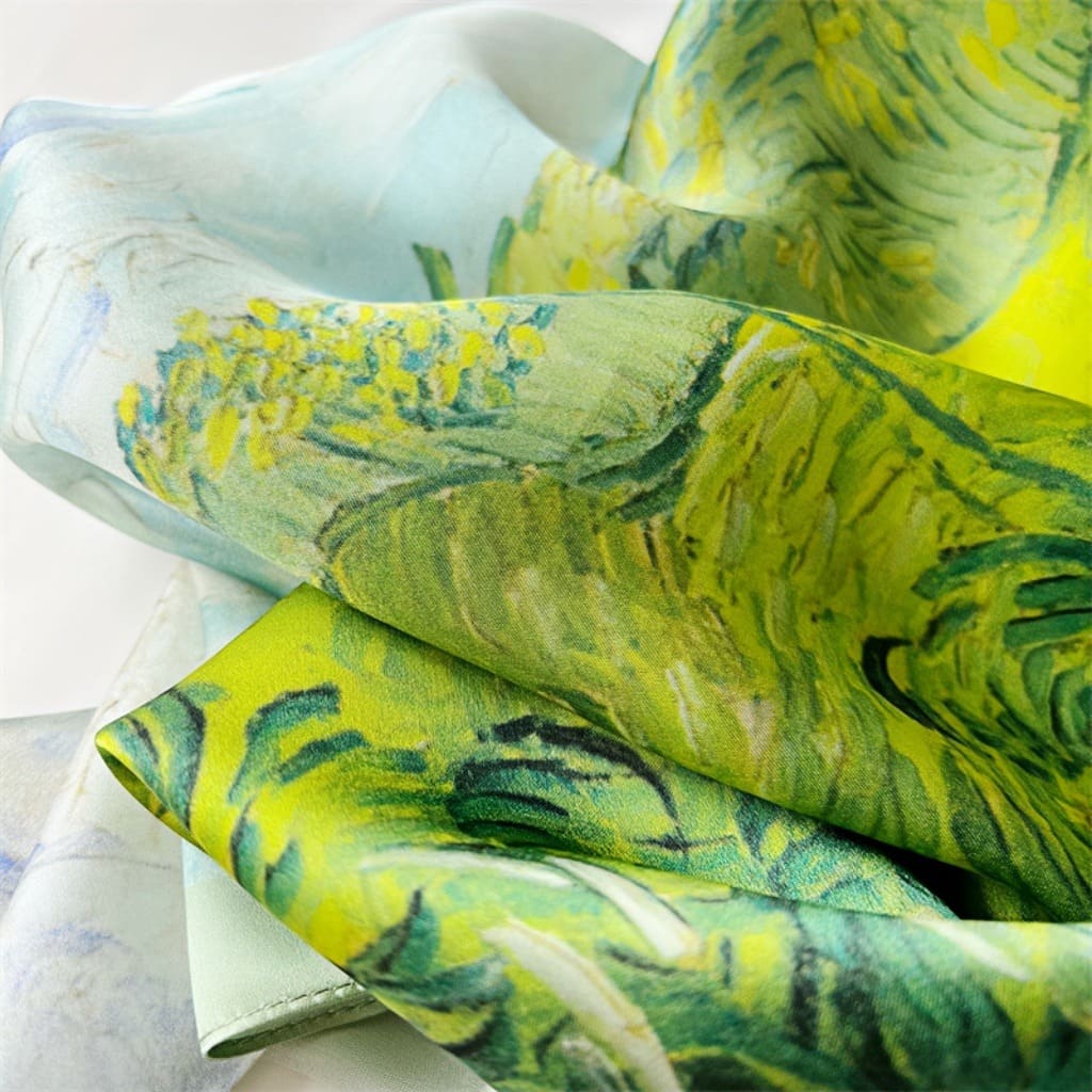 MaraSilk Pure Mulberry Silk Scarf - Square Crepe Satin MS175