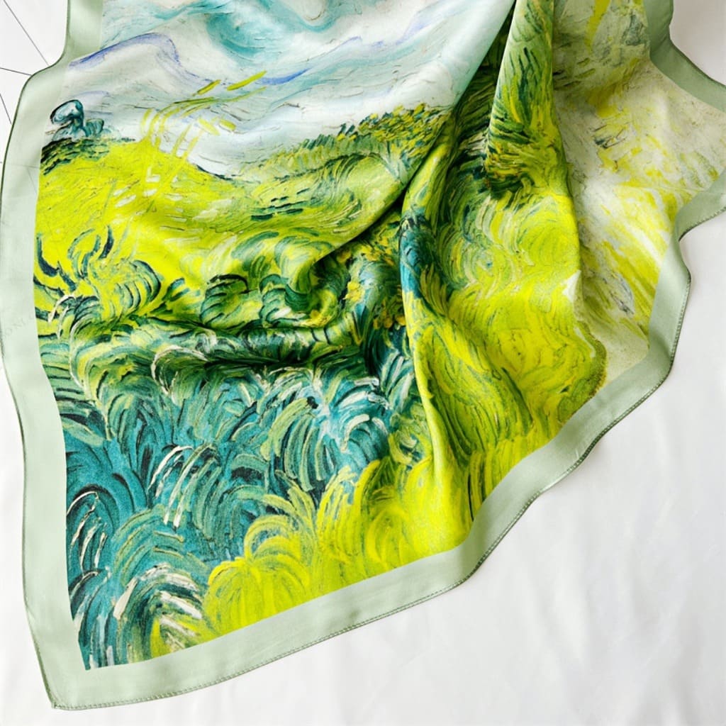 MaraSilk Pure Mulberry Silk Scarf - Square Crepe Satin MS175