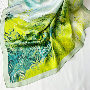 MaraSilk Pure Mulberry Silk Scarf - Square Crepe Satin MS175