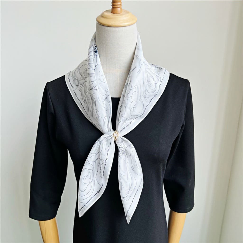 MaraSilk Pure Mulberry Silk Scarf - Square Crepe Satin MS176 25" x 25" MS17601