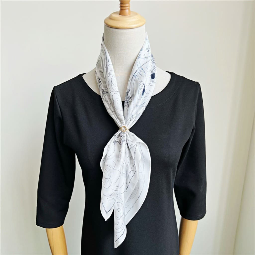 MaraSilk Pure Mulberry Silk Scarf - Square Crepe Satin MS176