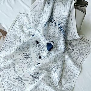 MaraSilk Pure Mulberry Silk Scarf - Square Crepe Satin MS176