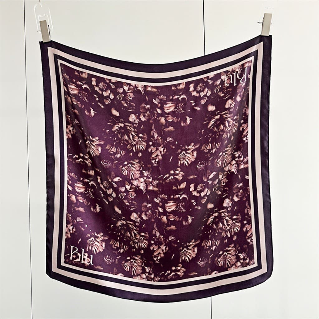 MaraSilk Pure Mulberry Silk Scarf - Square Crepe Satin MS177