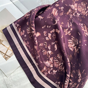 MaraSilk Pure Mulberry Silk Scarf - Square Crepe Satin MS177