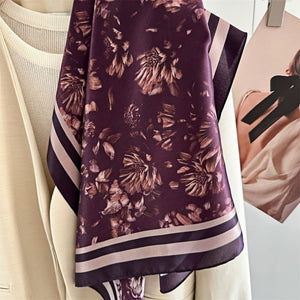 MaraSilk Pure Mulberry Silk Scarf - Square Crepe Satin MS177