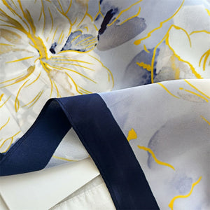 MaraSilk Pure Mulberry Silk Scarf - Square Crepe Satin MS178