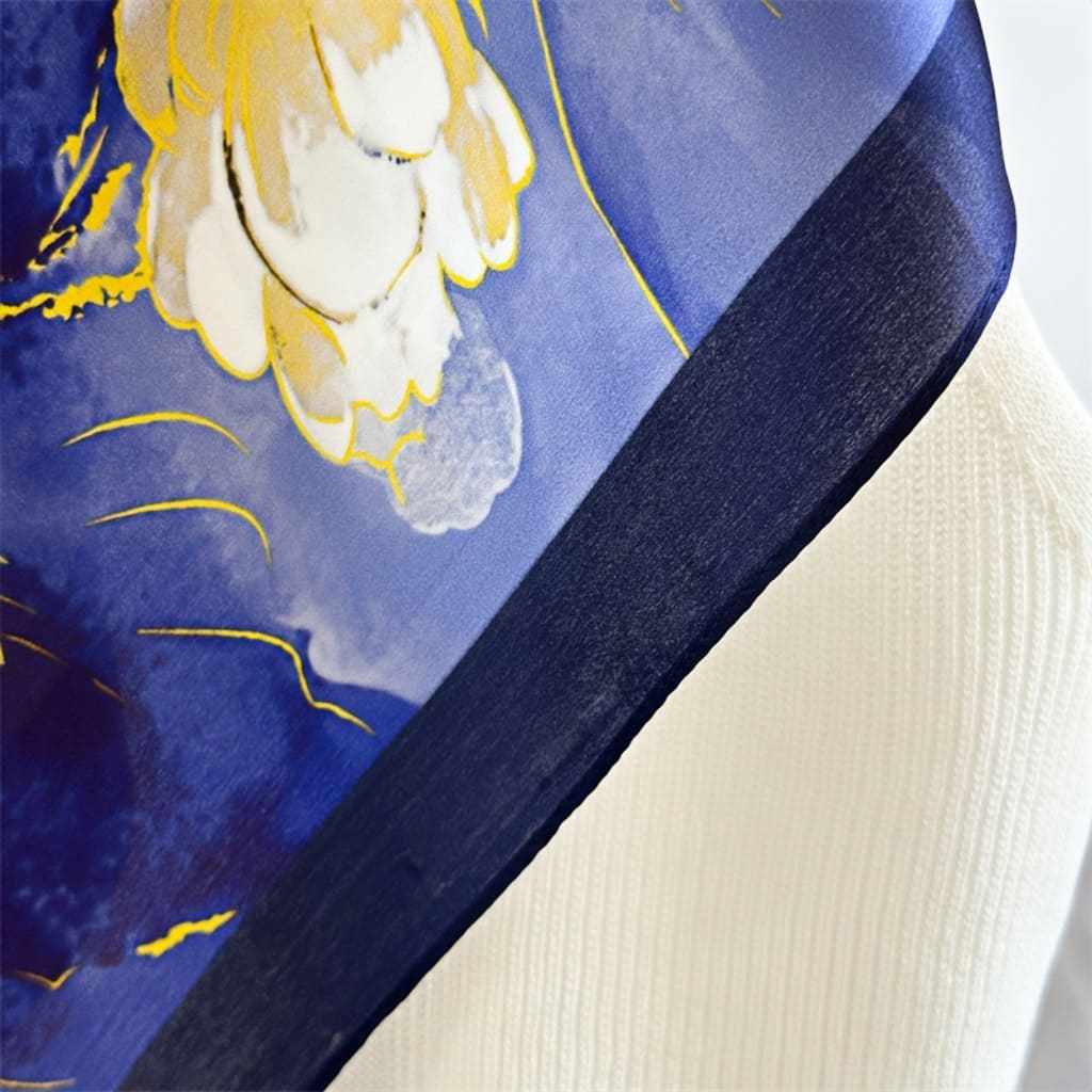 MaraSilk Pure Mulberry Silk Scarf - Square Crepe Satin MS178