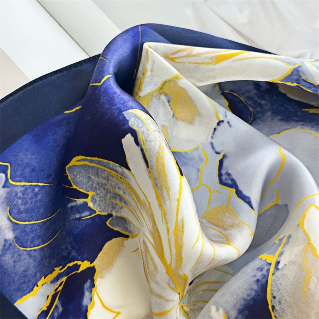 MaraSilk Pure Mulberry Silk Scarf - Square Crepe Satin MS178