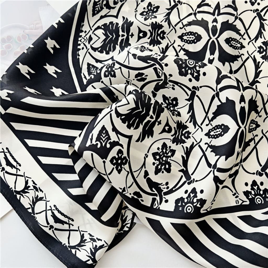 MaraSilk Pure Mulberry Silk Scarf - Square Crepe Satin MS179