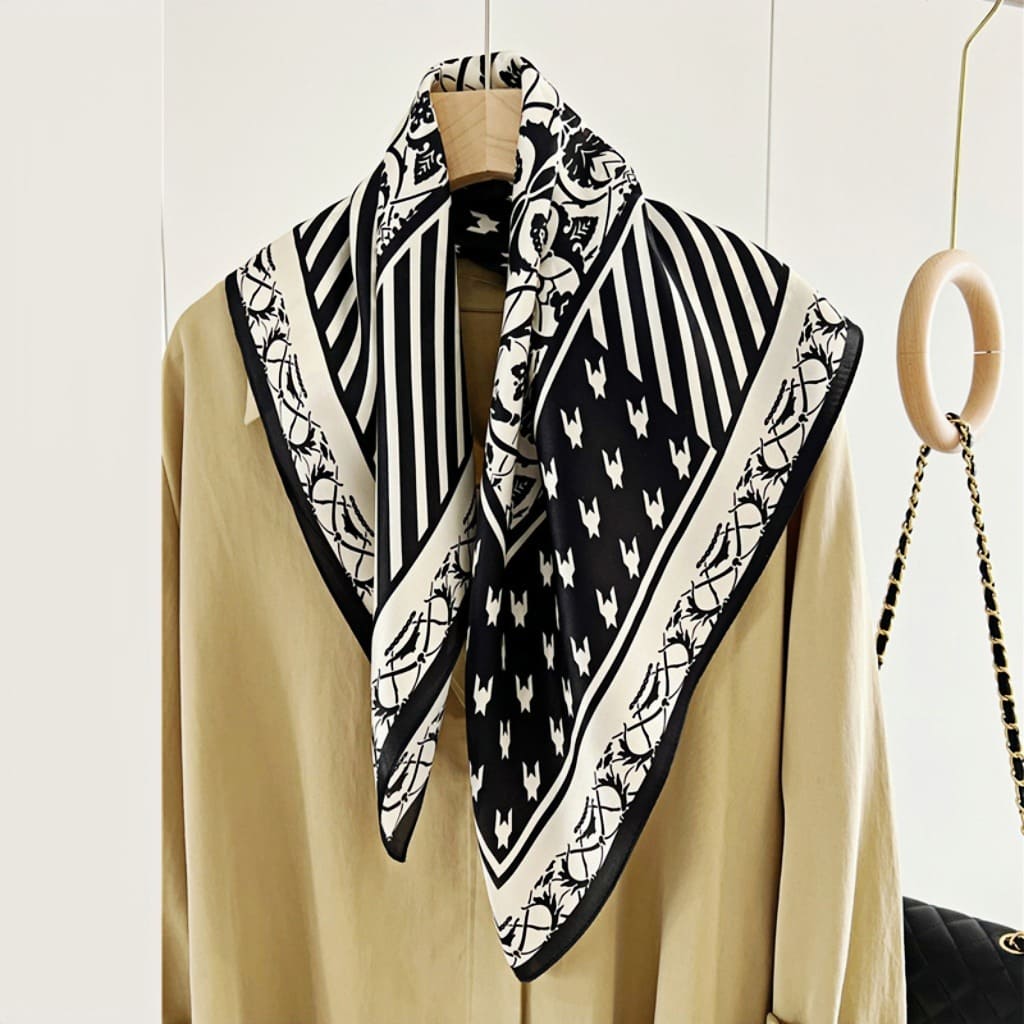 MaraSilk Pure Mulberry Silk Scarf - Square Crepe Satin MS179