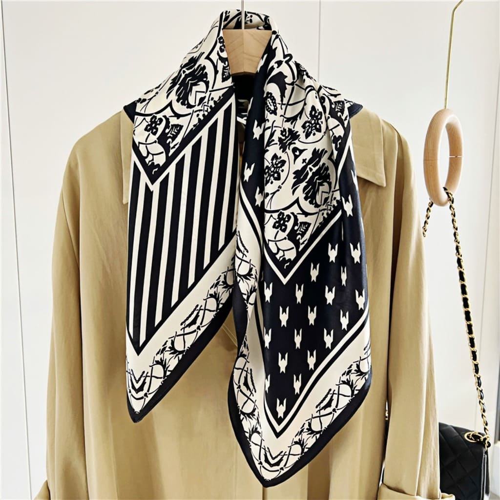 MaraSilk Pure Mulberry Silk Scarf - Square Crepe Satin MS179