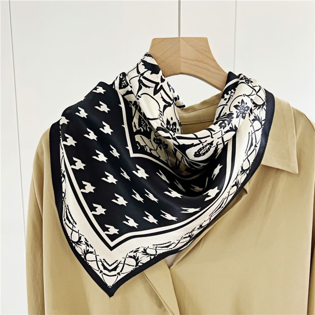 MaraSilk Pure Mulberry Silk Scarf - Square Crepe Satin MS179