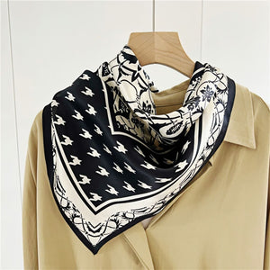 MaraSilk Pure Mulberry Silk Scarf - Square Crepe Satin MS179