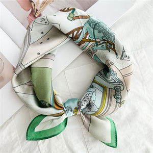 MaraSilk Pure Mulberry Silk Scarf Square Crepe Satin MS18-1