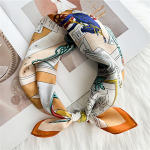 MaraSilk Pure Mulberry Silk Scarf Square Crepe Satin MS18-13