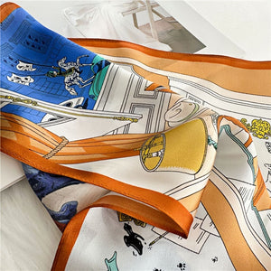 MaraSilk Pure Mulberry Silk Scarf Square Crepe Satin MS18-15