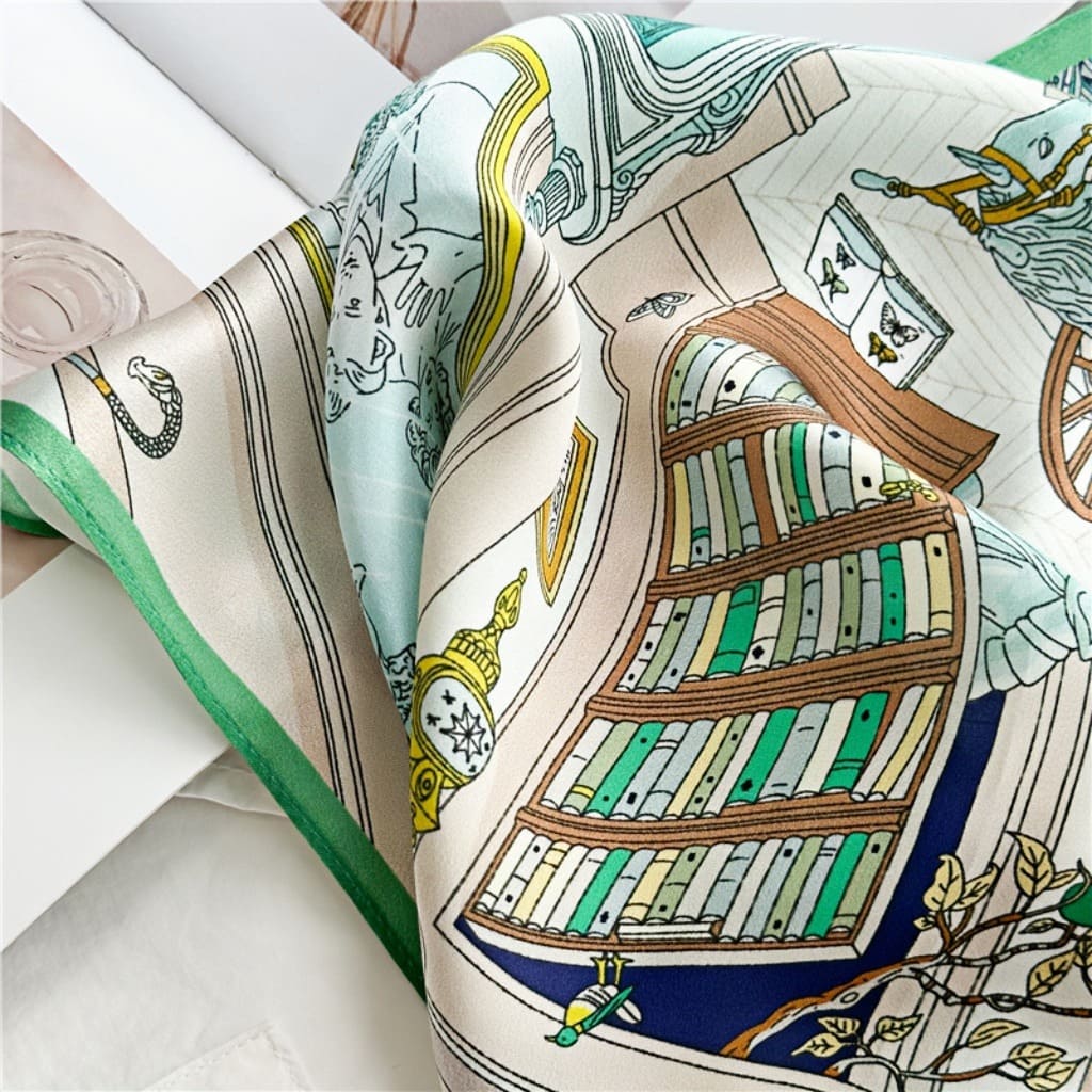 MaraSilk Pure Mulberry Silk Scarf Square Crepe Satin MS18-3