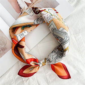 MaraSilk Pure Mulberry Silk Scarf Square Crepe Satin MS18-5