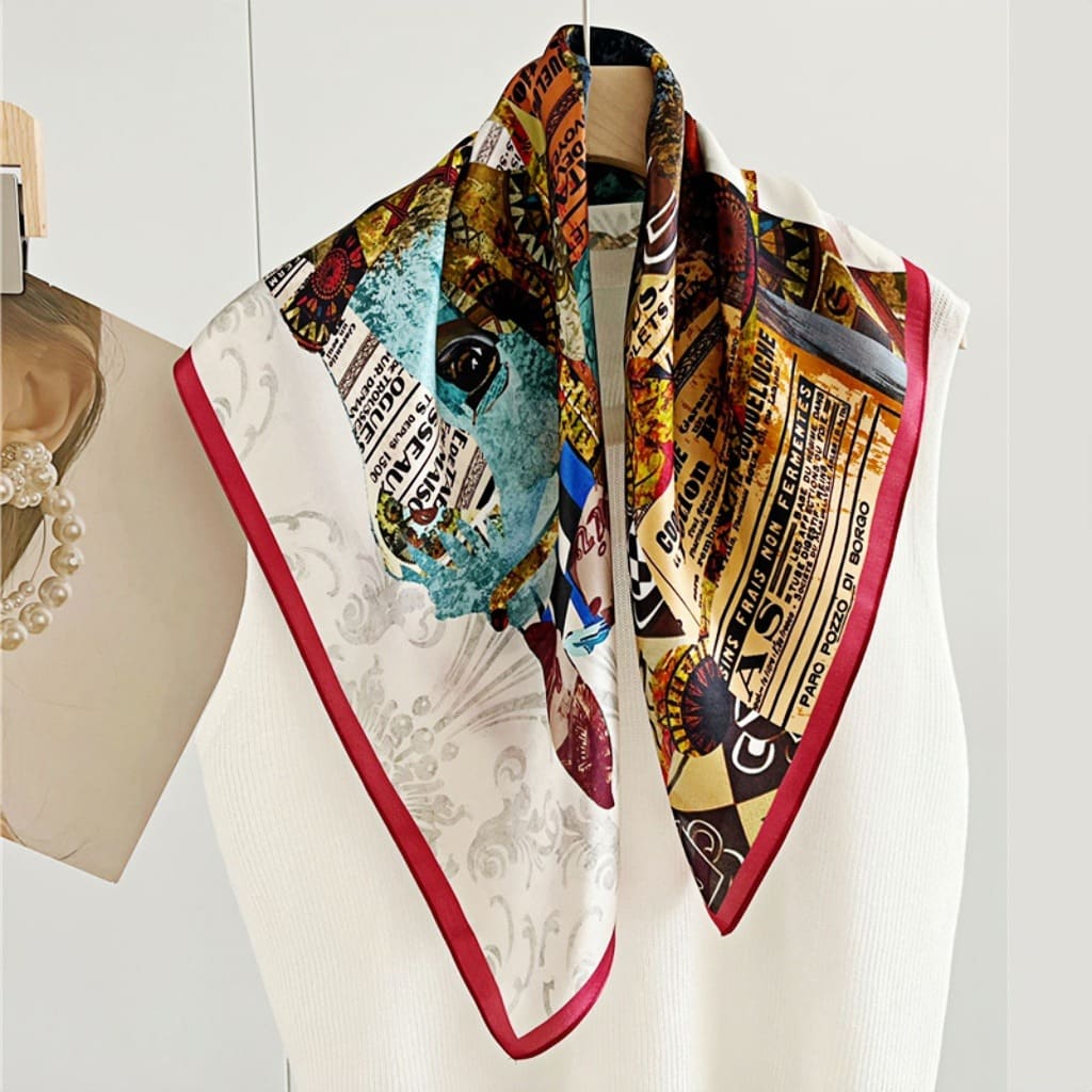 MaraSilk Pure Mulberry Silk Scarf - Square Crepe Satin MS180