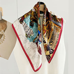 MaraSilk Pure Mulberry Silk Scarf - Square Crepe Satin MS180