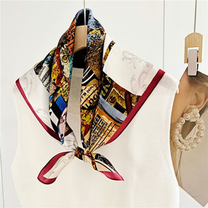 MaraSilk Pure Mulberry Silk Scarf - Square Crepe Satin MS180 25" x 25" MS18001