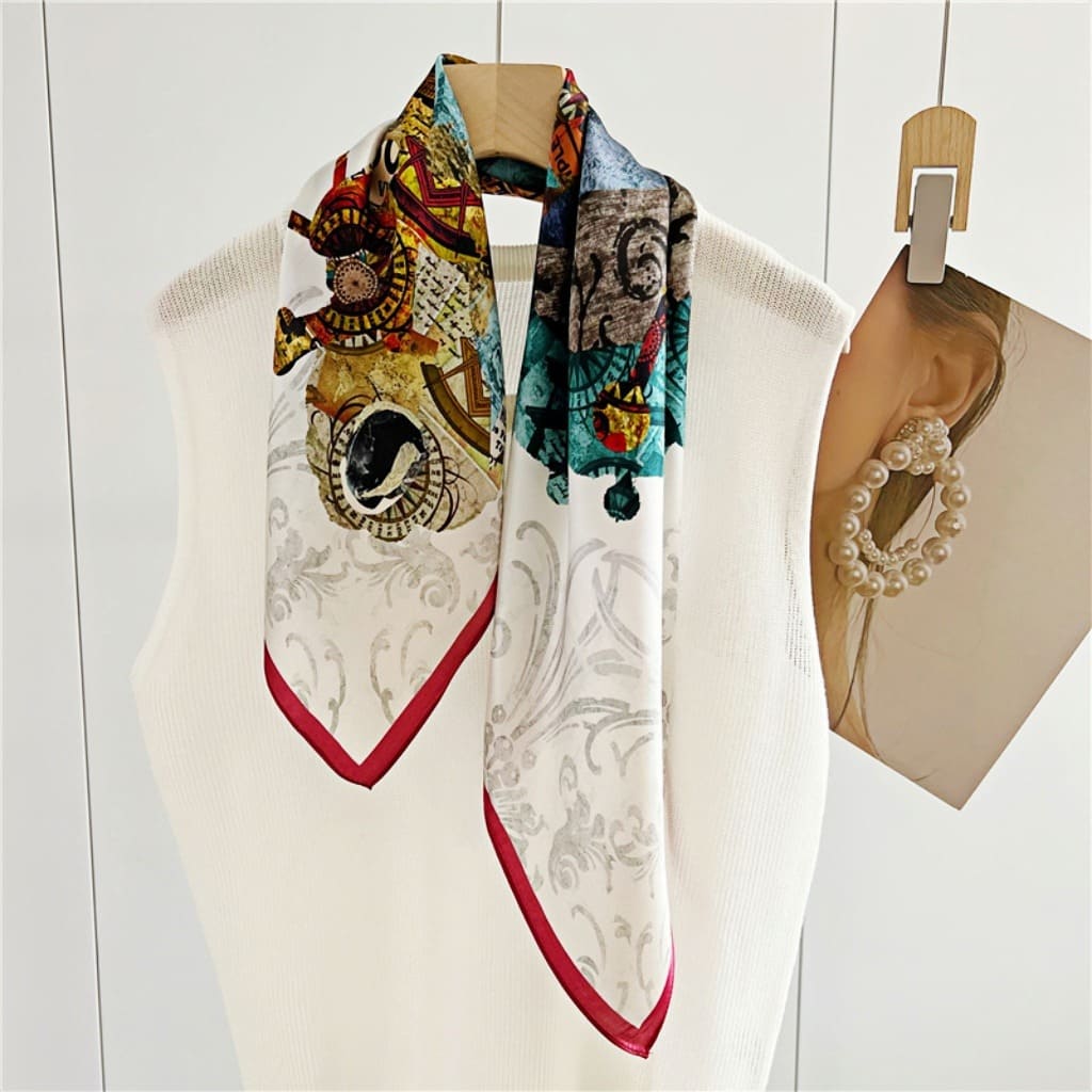 MaraSilk Pure Mulberry Silk Scarf - Square Crepe Satin MS180