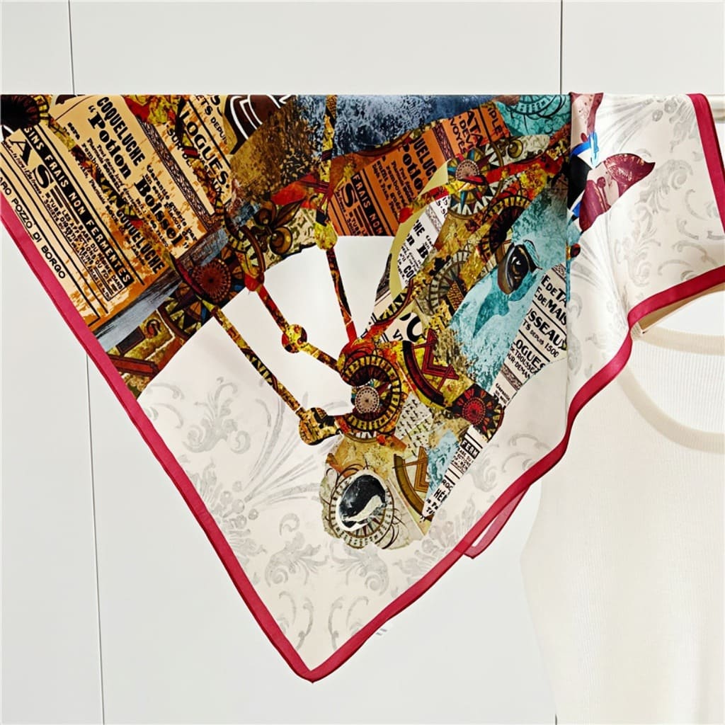 MaraSilk Pure Mulberry Silk Scarf - Square Crepe Satin MS180