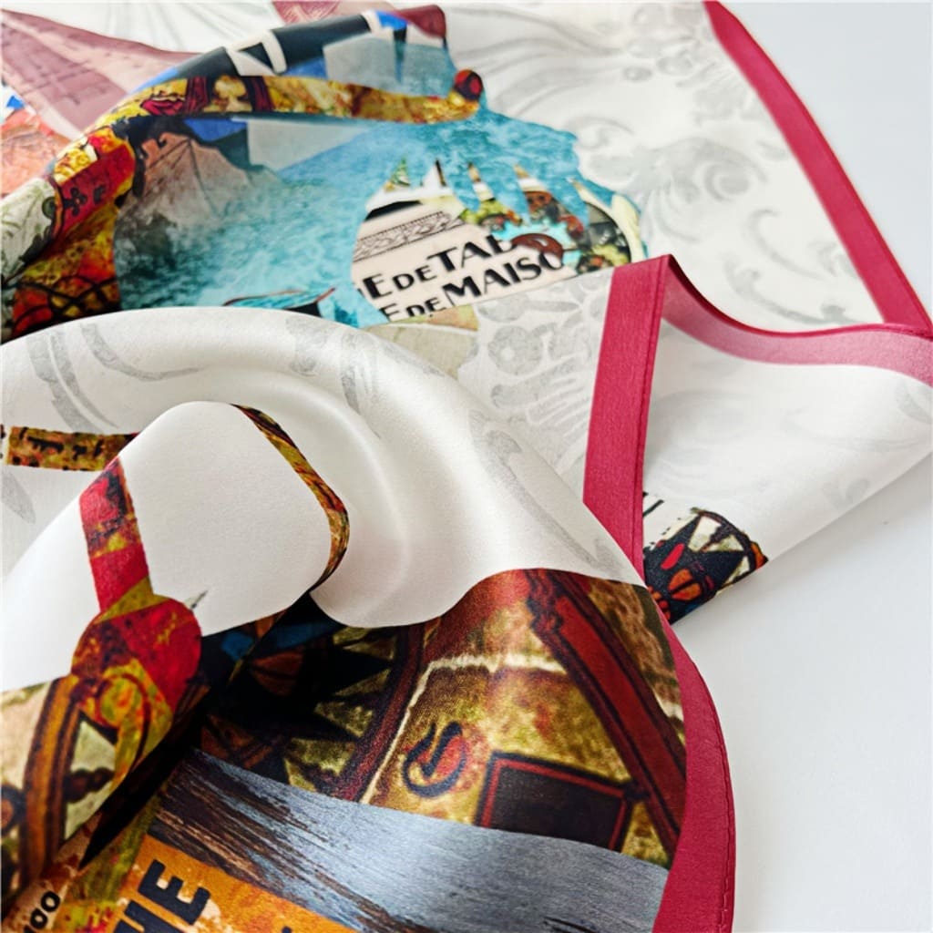 MaraSilk Pure Mulberry Silk Scarf - Square Crepe Satin MS180