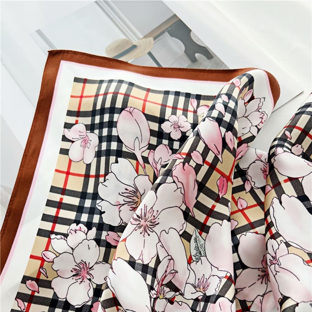 MaraSilk Pure Mulberry Silk Scarf - Square Crepe Satin MS181