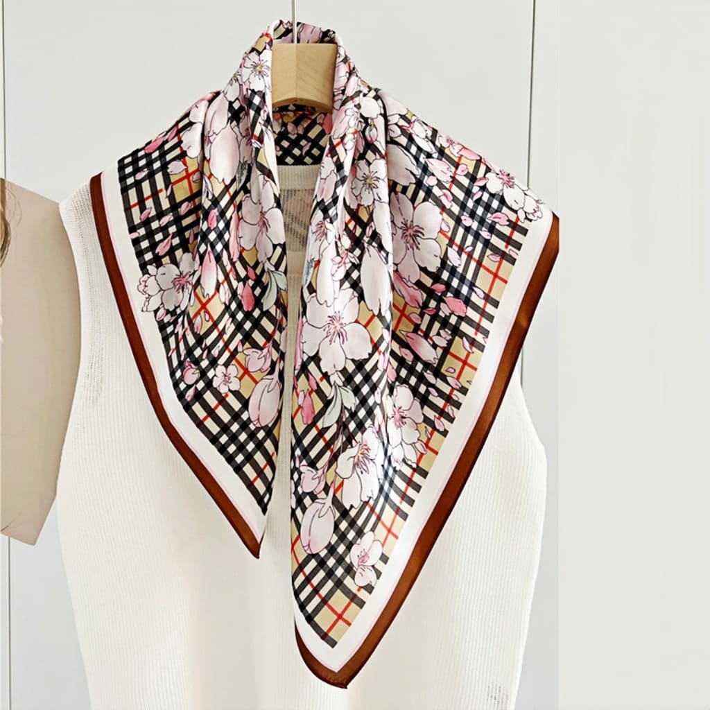 MaraSilk Pure Mulberry Silk Scarf - Square Crepe Satin MS181