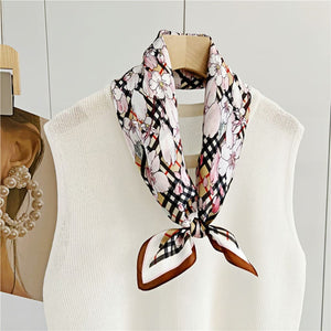 MaraSilk Pure Mulberry Silk Scarf - Square Crepe Satin MS181