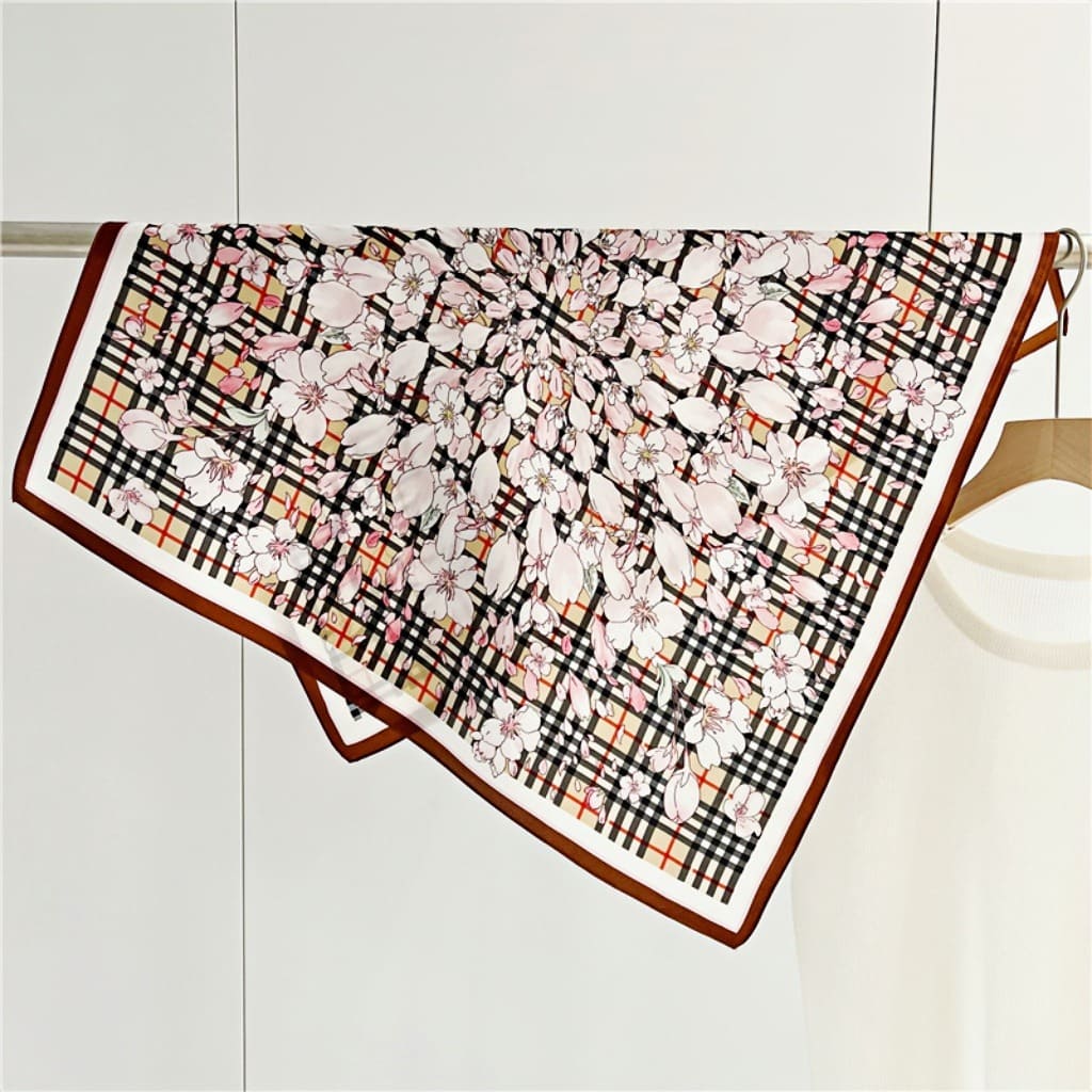 MaraSilk Pure Mulberry Silk Scarf - Square Crepe Satin MS181